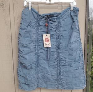 XCVI double shirred panel knee length skirt